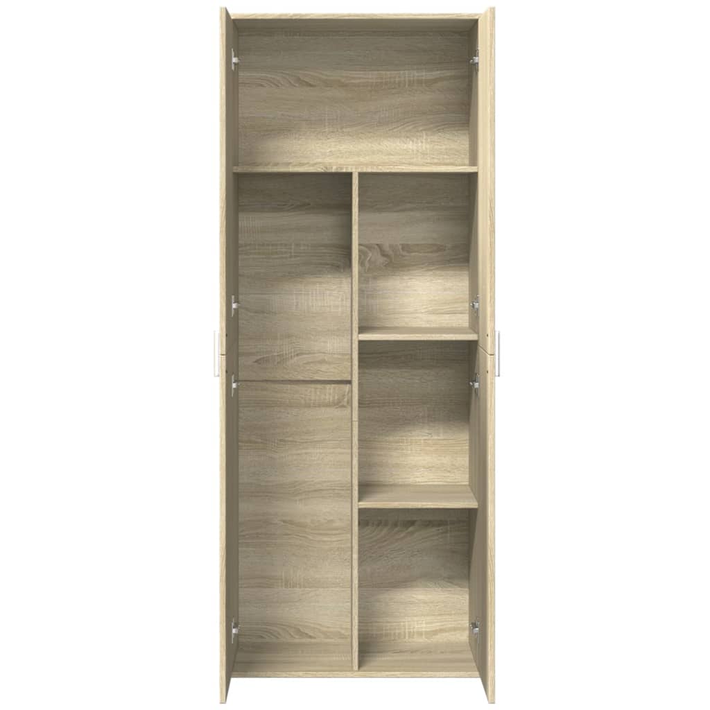 højskab 70x35x180 cm konstrueret træ sonoma-eg