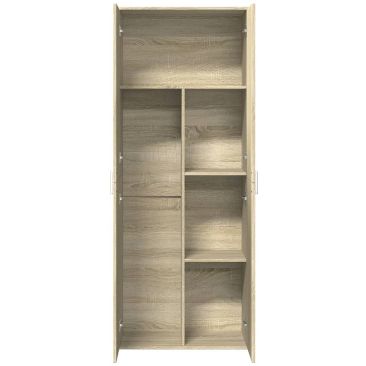 højskab 70x35x180 cm konstrueret træ sonoma-eg