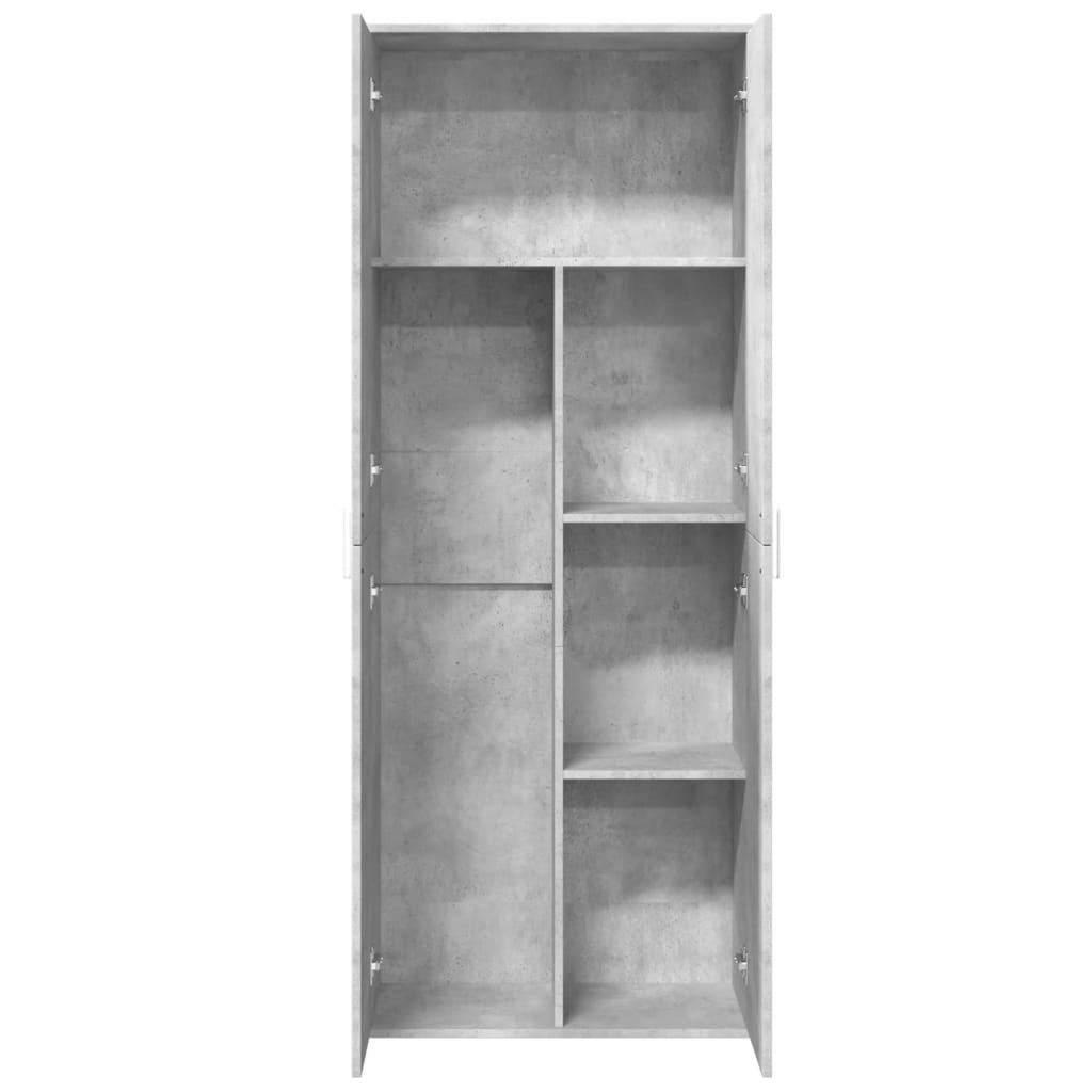 højskab 70x35x180 cm konstrueret træ betongrå