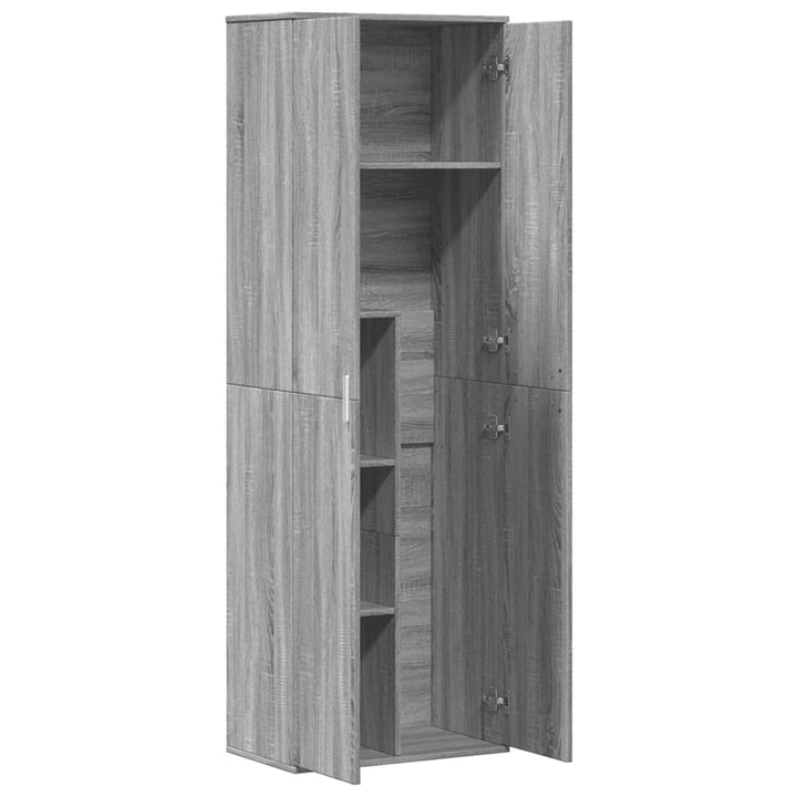 højskab 60x35x180 cm konstrueret træ grå sonoma-eg