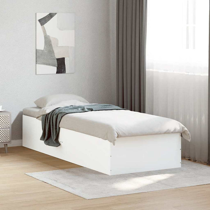 sengeramme 75x190 cm konstrueret træ hvid