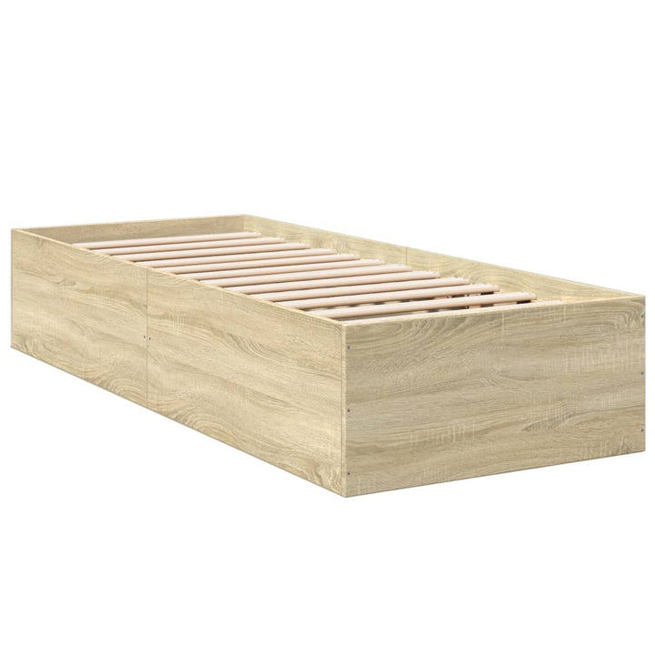sengeramme 75x190 cm uden madras konstrueret træ sonoma-eg