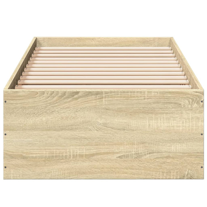 sengeramme 75x190 cm uden madras konstrueret træ sonoma-eg