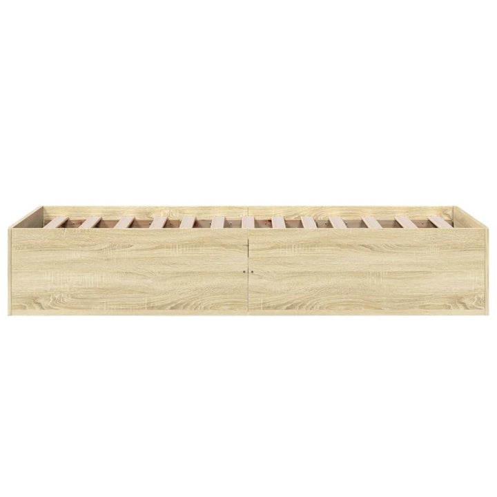 sengeramme 75x190 cm uden madras konstrueret træ sonoma-eg