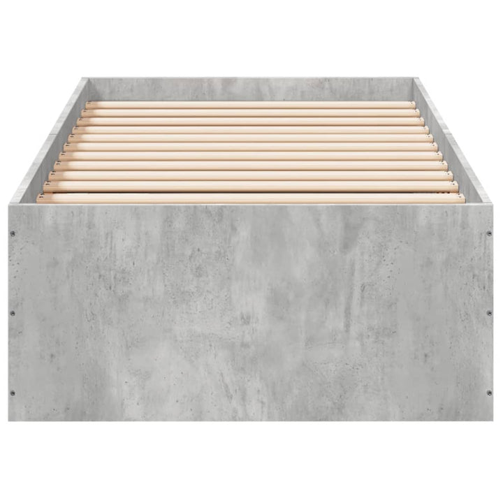 sengeramme 75x190 cm konstrueret træ betongrå