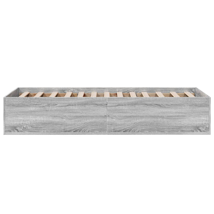 sengeramme 75x190 cm konstrueret træ grå sonoma-eg