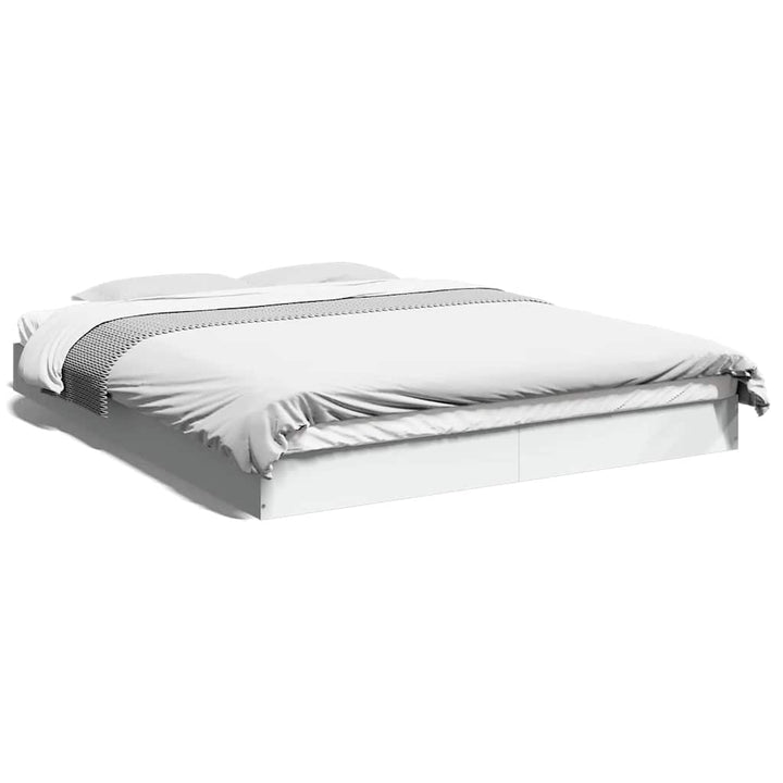 sengestel 150x200 cm konstrueret træ hvid
