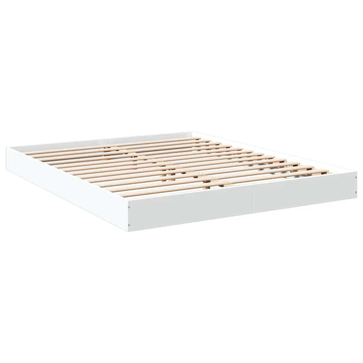 sengestel 150x200 cm konstrueret træ hvid