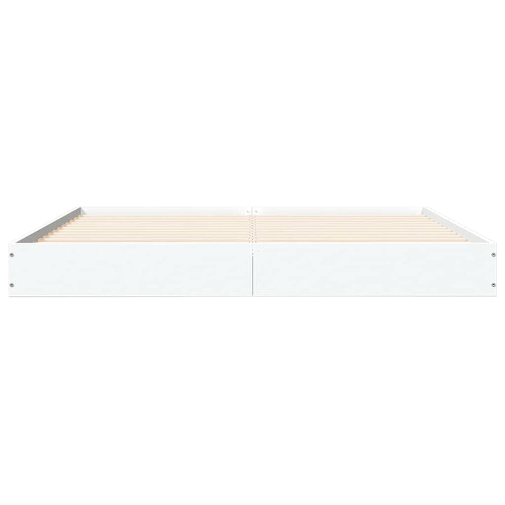 sengestel 150x200 cm konstrueret træ hvid
