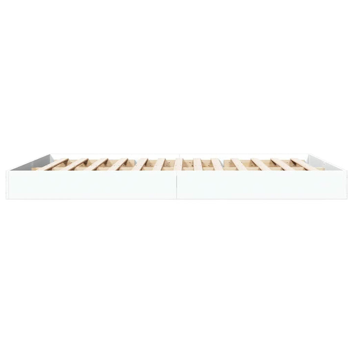 sengestel 150x200 cm konstrueret træ hvid