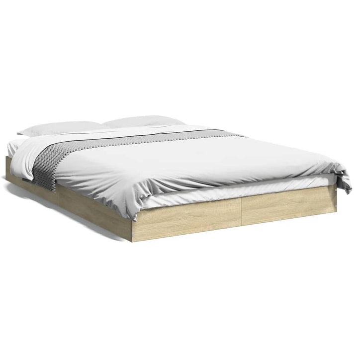 sengeramme 140x200 cm uden madras konstrueret træ sonoma-eg
