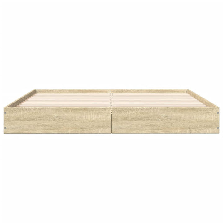 sengeramme 140x200 cm uden madras konstrueret træ sonoma-eg