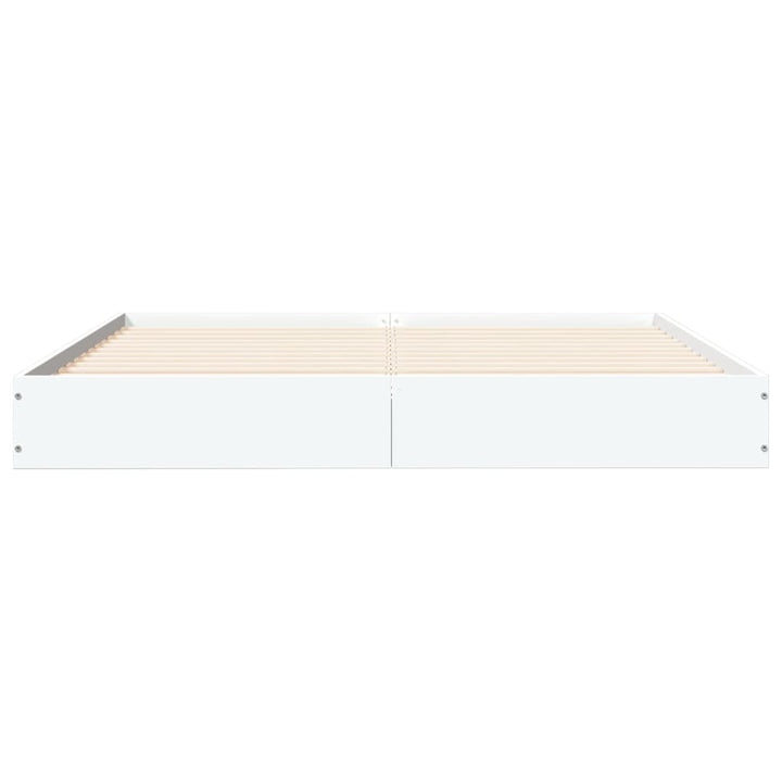 sengestel 135x190 cm konstrueret træ hvid