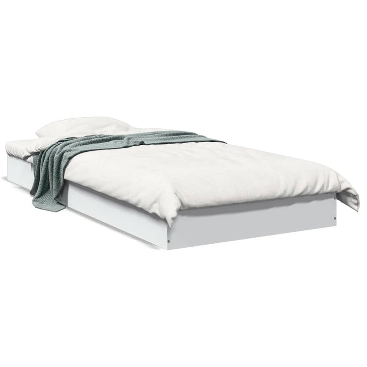 sengeramme 90x200 cm konstrueret træ hvid