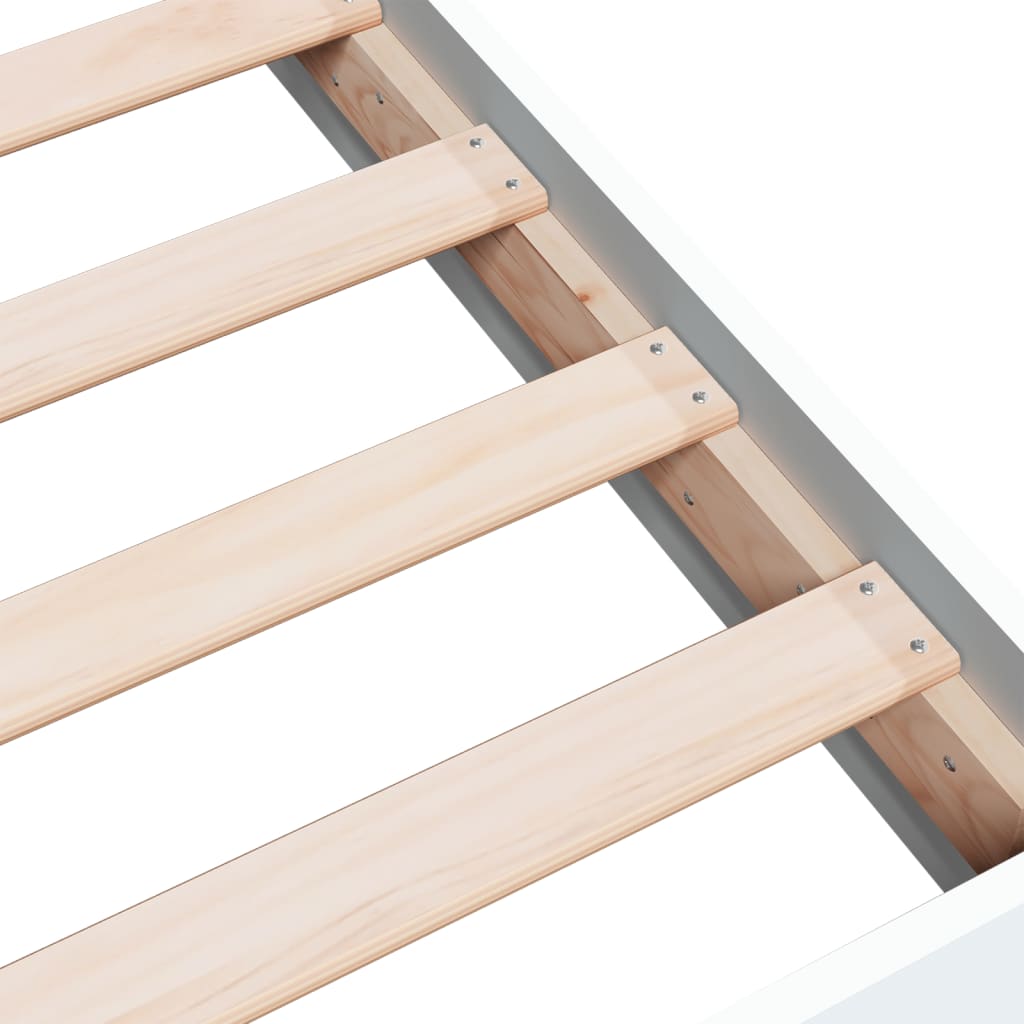 sengeramme 90x200 cm konstrueret træ hvid