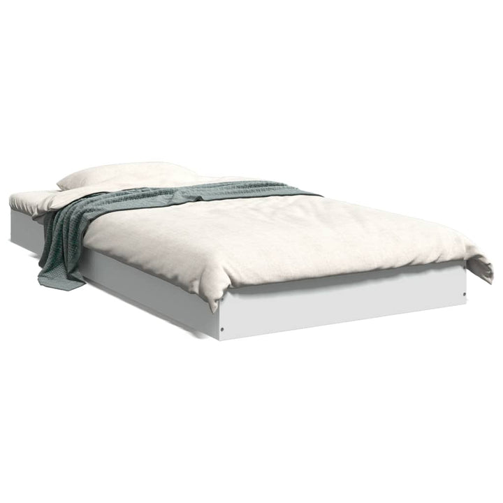 sengeramme 90x190 cm konstrueret træ hvid