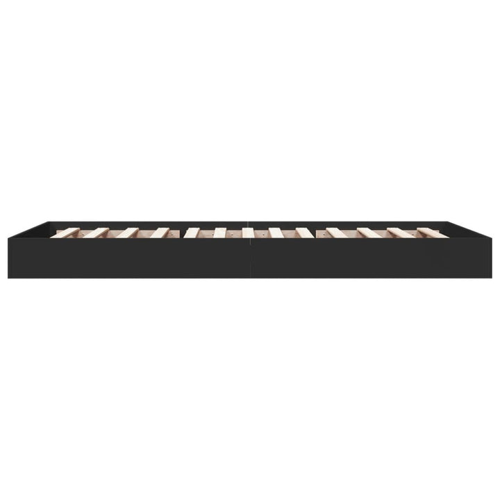 sengeramme 75x190 cm konstrueret træ sort