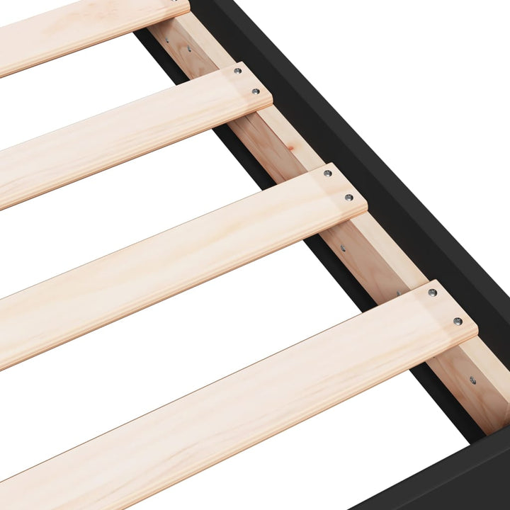 sengeramme 75x190 cm konstrueret træ sort