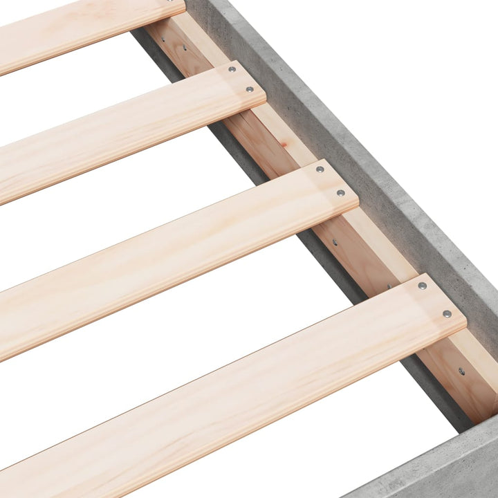 sengeramme 75x190 cm konstrueret træ betongrå
