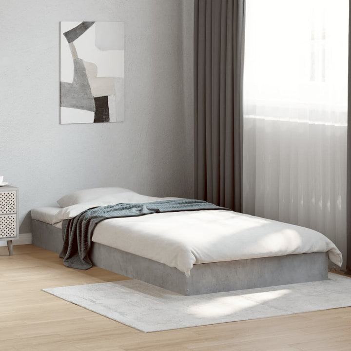 sengeramme 75x190 cm konstrueret træ betongrå