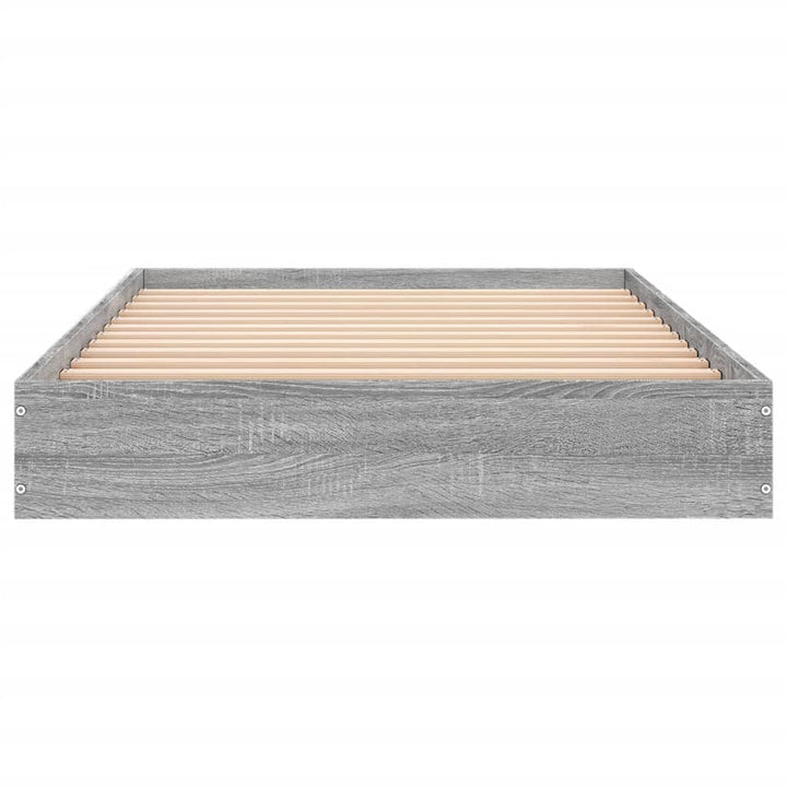 sengeramme 75x190 cm konstrueret træ grå sonoma-eg