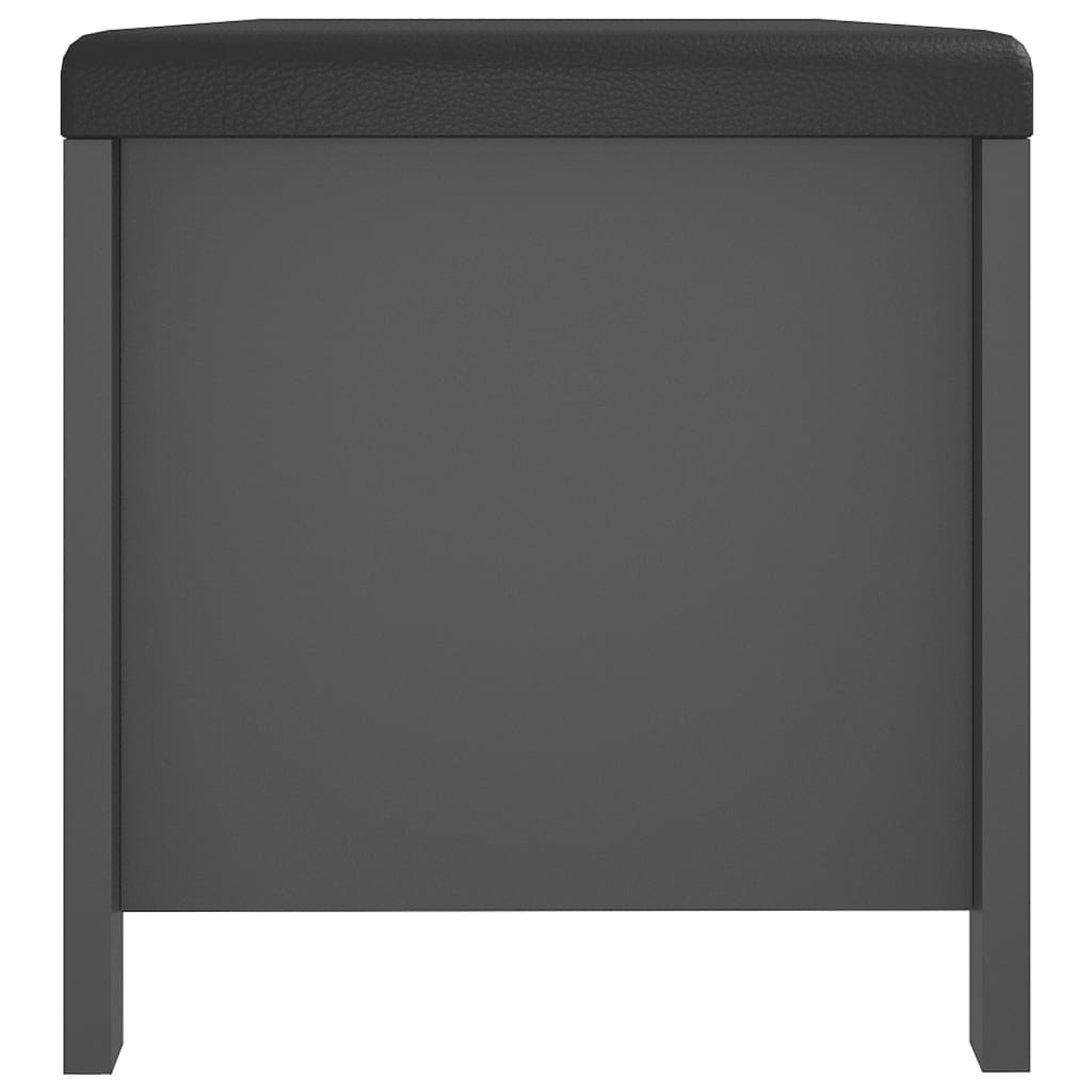 opbevaringskasse med hynde grå 105x40x45 cm