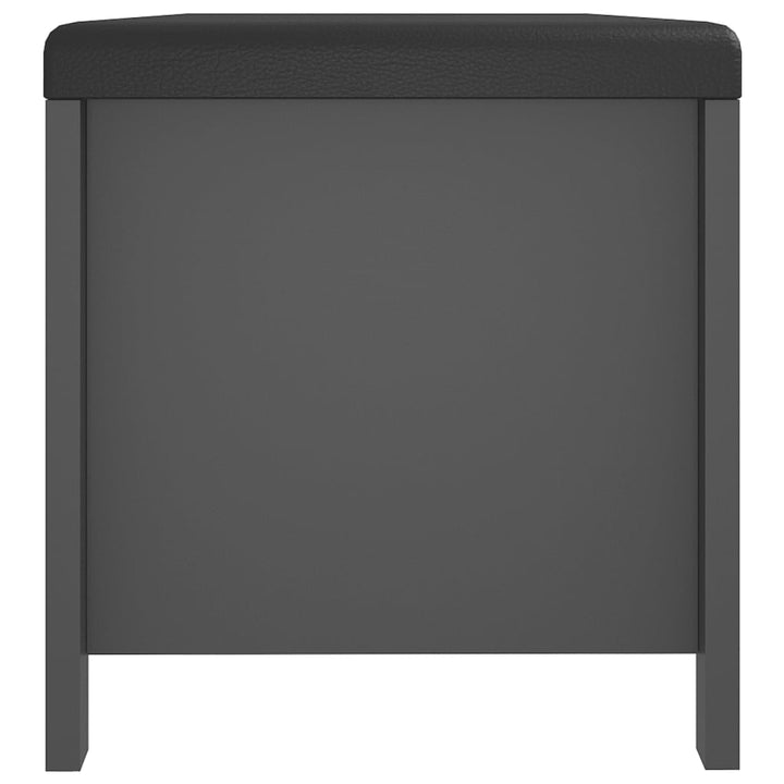 opbevaringskasse med hynde grå 105x40x45 cm