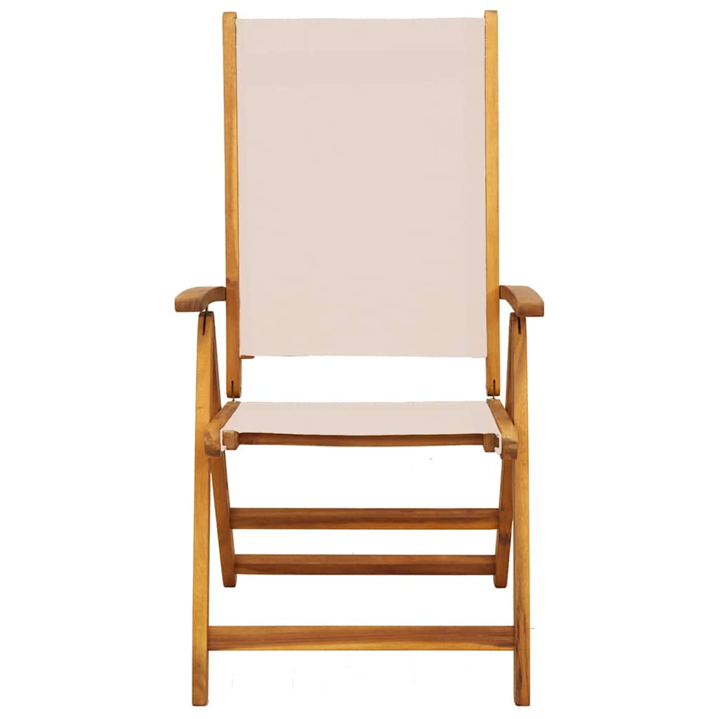 foldbare havestole 6 stk. massivt akacietræ og textilene