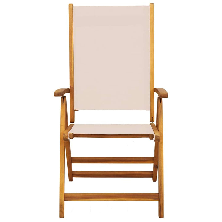 foldbare havestole 6 stk. massivt akacietræ og textilene