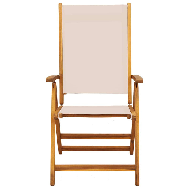 foldbare havestole 8 stk. massivt akacietræ og textilene