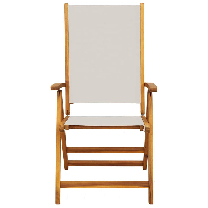 foldbare havestole 4 stk. massivt akacietræ og textilene