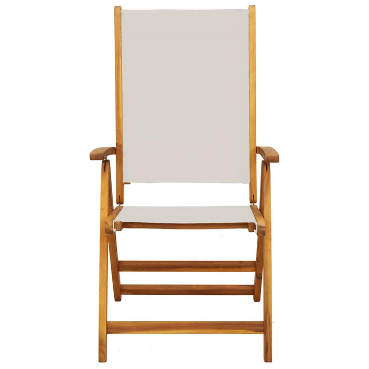 foldbare havestole 8 stk. massivt akacietræ og textilene