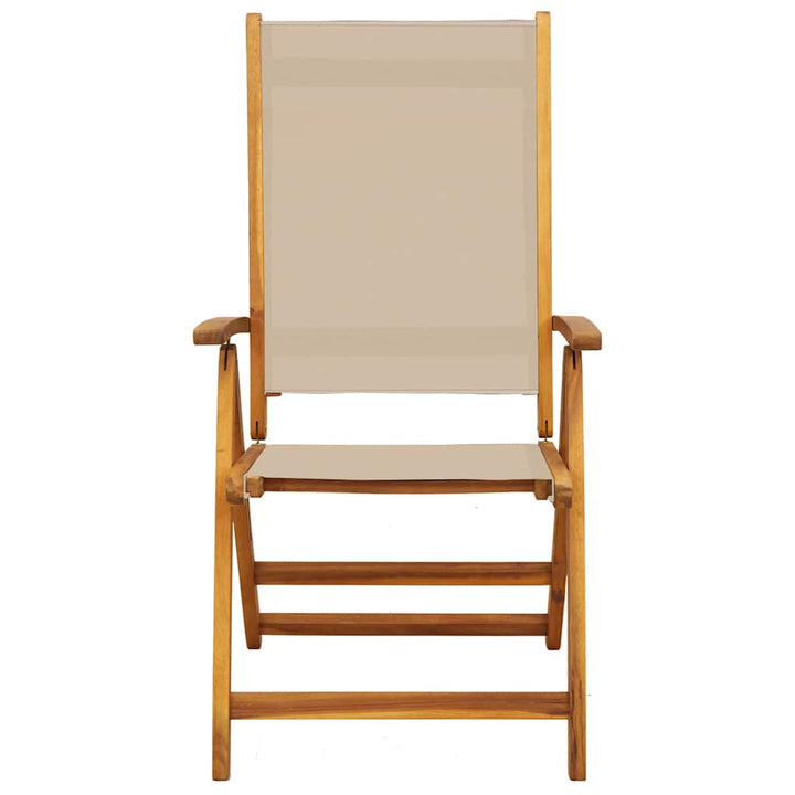 foldbare havestole 4 stk. massivt akacietræ og textilene
