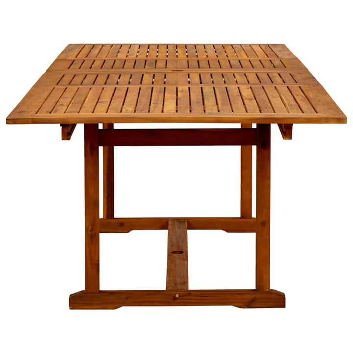 spisebordssæt til haven 7 dele massivt akacietræ og textilene