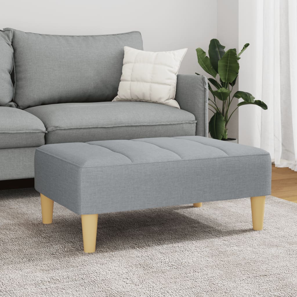 fodskammel 77x55x31 cm stof lysegrå