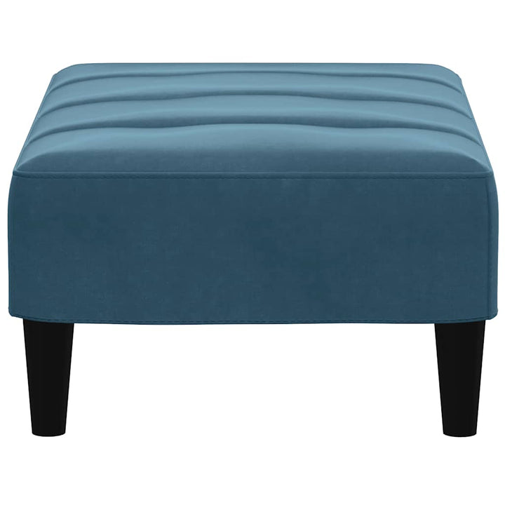 fodskammel 77x55x31 cm velour blå