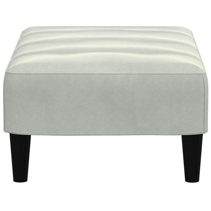 fodskammel 77x55x31 cm velour lysegrå