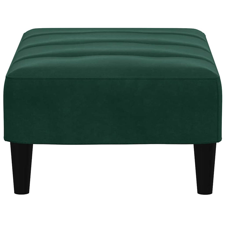 fodskammel 77x55x31 cm velour mørkegrøn