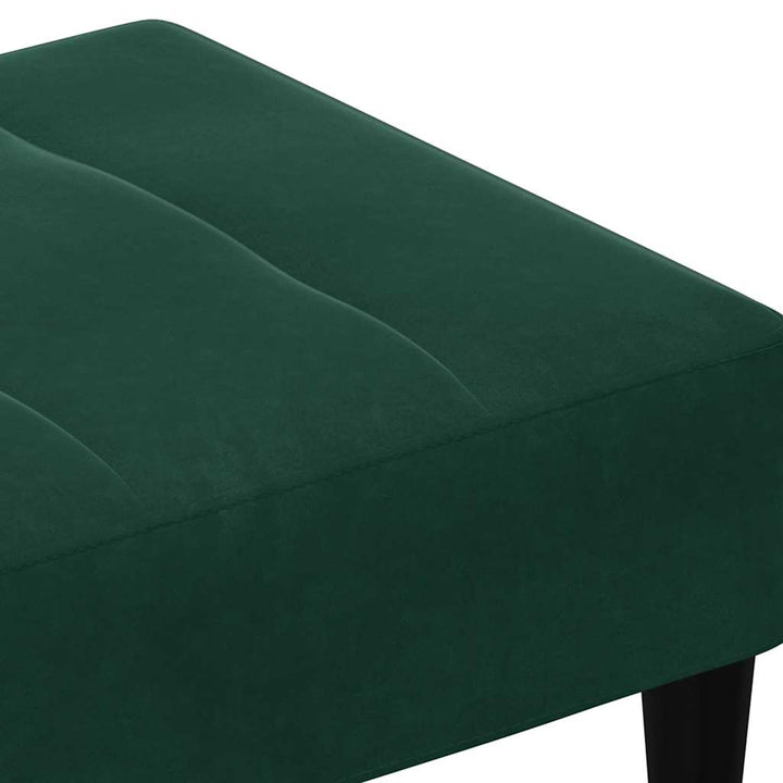 fodskammel 77x55x31 cm velour mørkegrøn
