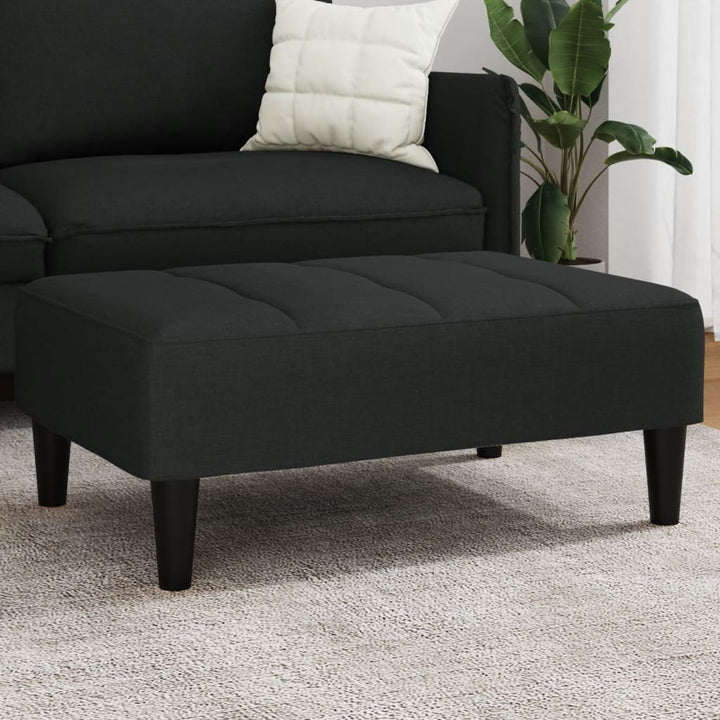 fodskammel 77x55x31 cm velour sort