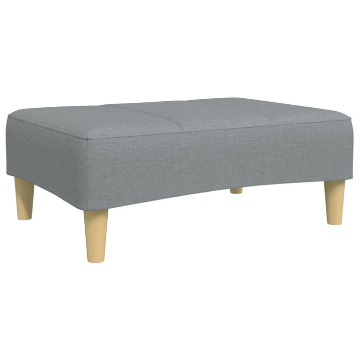 fodskammel 77x55x31 cm stof lysegrå