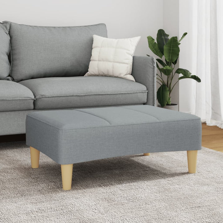 fodskammel 77x55x31 cm stof lysegrå