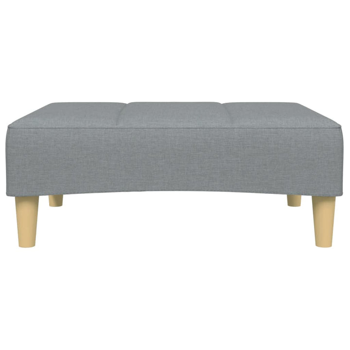 fodskammel 77x55x31 cm stof lysegrå