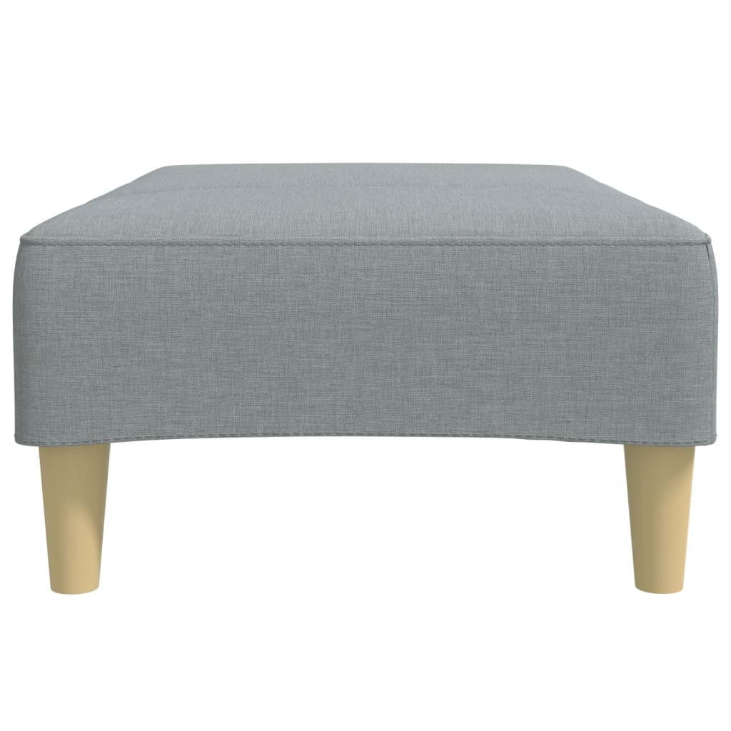 fodskammel 77x55x31 cm stof lysegrå