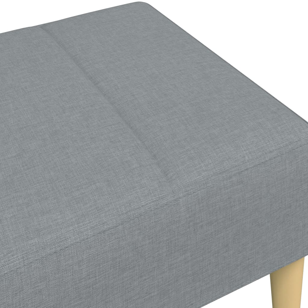 fodskammel 77x55x31 cm stof lysegrå