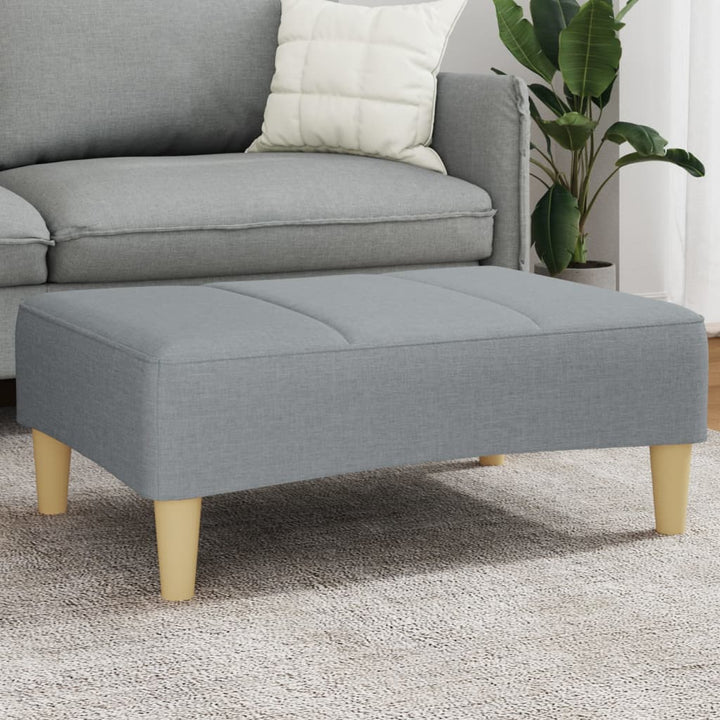 fodskammel 77x55x31 cm stof lysegrå