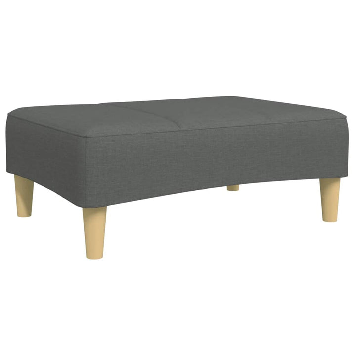 fodskammel 77x55x31 cm stof mørkegrå