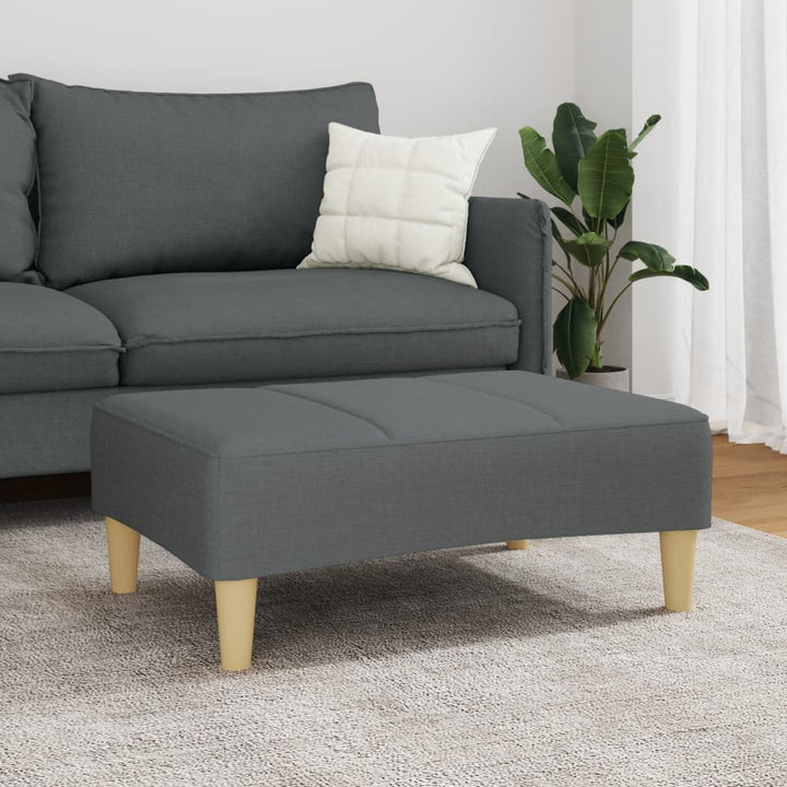 fodskammel 77x55x31 cm stof mørkegrå