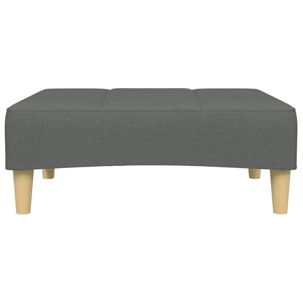 fodskammel 77x55x31 cm stof mørkegrå
