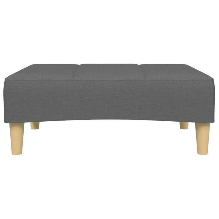 fodskammel 77x55x31 cm stof mørkegrå